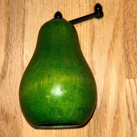 Vintage Wooden Pear Pepper Grinder - Picture 3 of 7